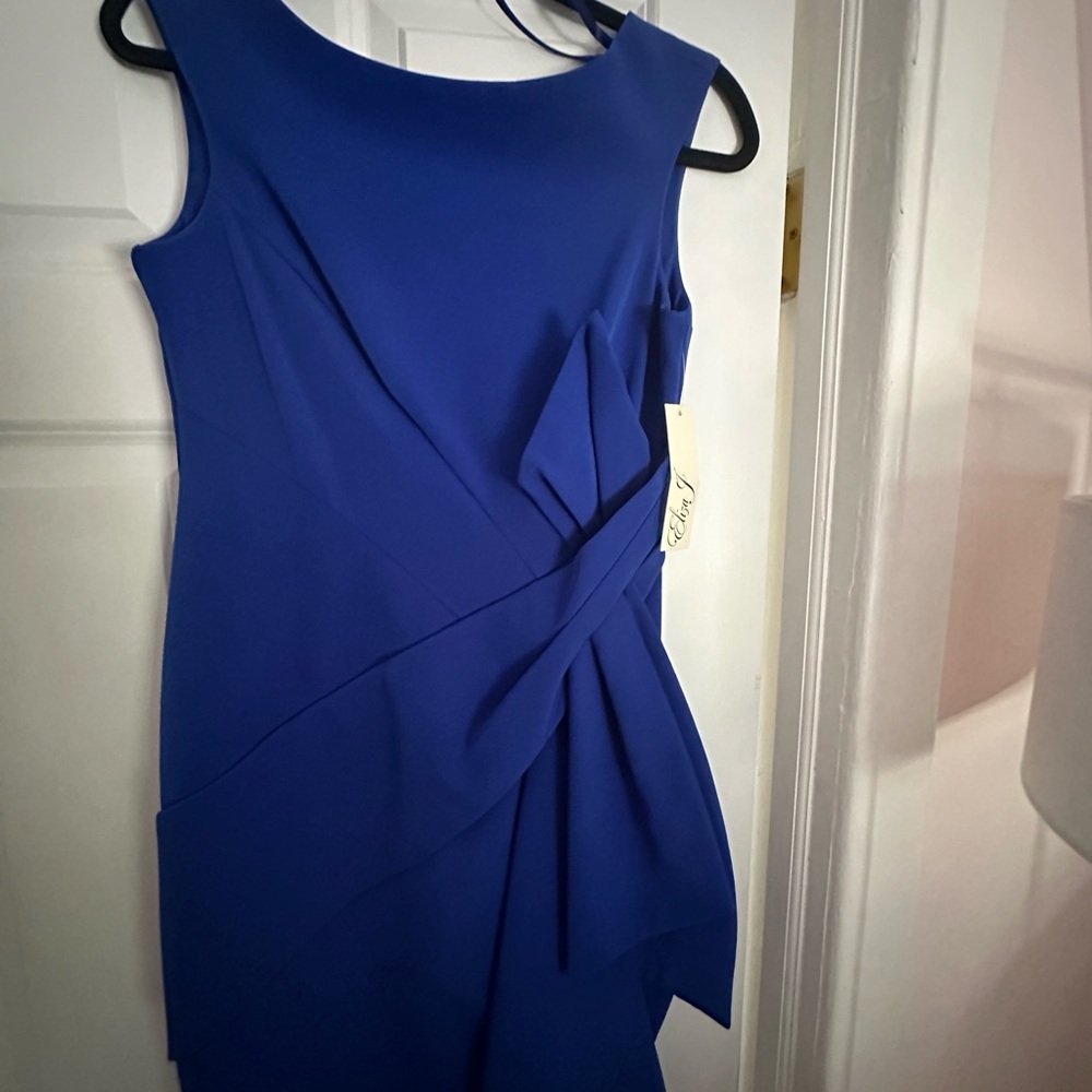 Elegant Blue Sleeveless Dress